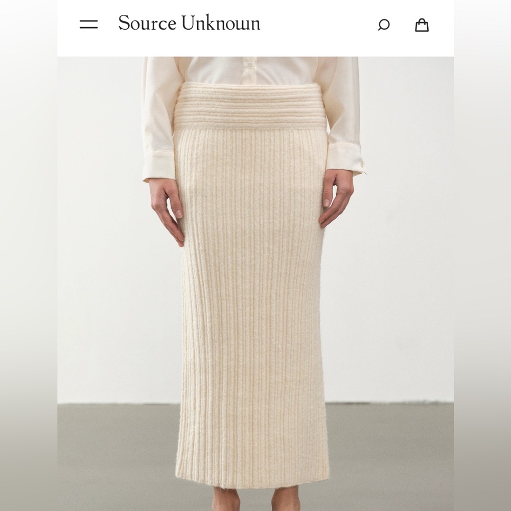 Source Unknown Becca Knit Skirt Birch S/M 4-6